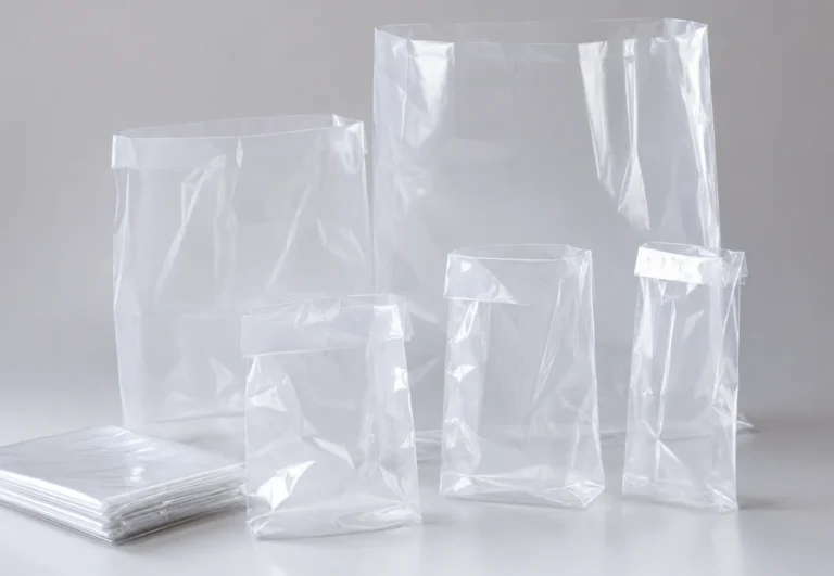 Sacos plásticos transparentes com aba adesiva em diferentes tamanhos