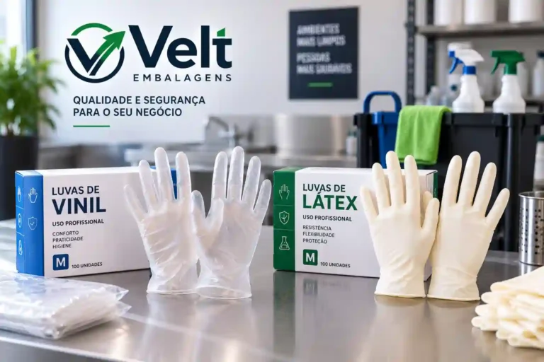 Luvas de vinil ou látex