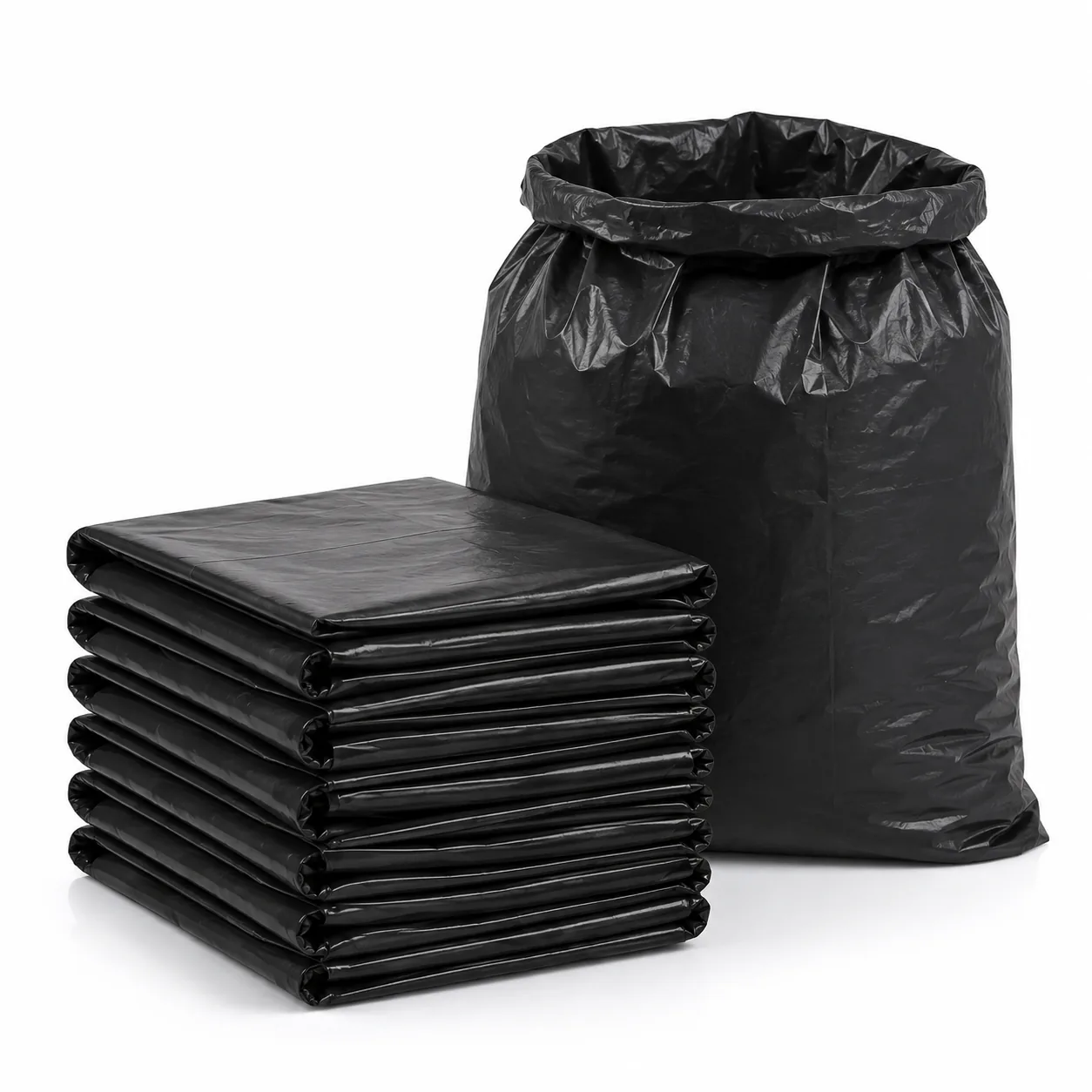 Saco de lixo 100 litros preto para resíduo comum